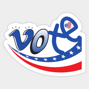 VOTE USA Flag Sticker